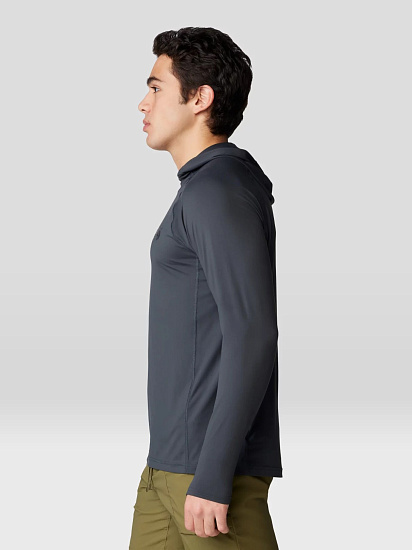 Лонгслив мужской Mountain Hardwear Crater Lake Hoody Dark Storm - Фото 5 большая