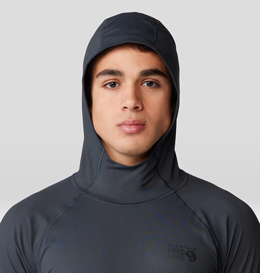 Лонгслив мужской Mountain Hardwear Crater Lake Hoody Dark Storm - Фото 6 большая