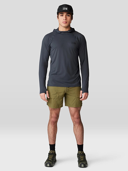 Лонгслив мужской Mountain Hardwear Crater Lake Hoody Dark Storm - Фото 8 большая