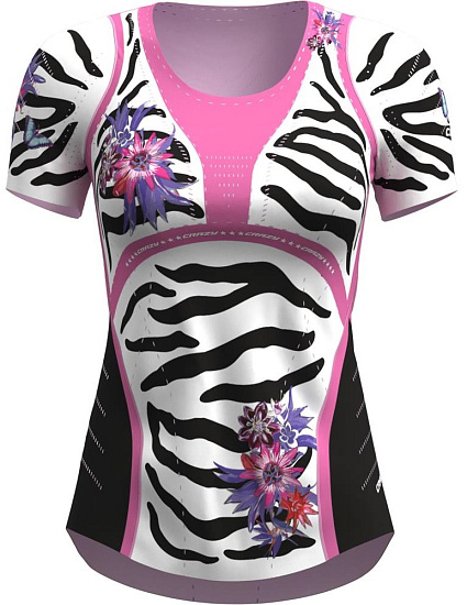 Футболка женская Crazy Idea Voltage Black/Zebra - Фото 1 большая