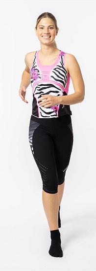 Майка женская Crazy Idea Voltage Black/Zebra - Фото 4 большая