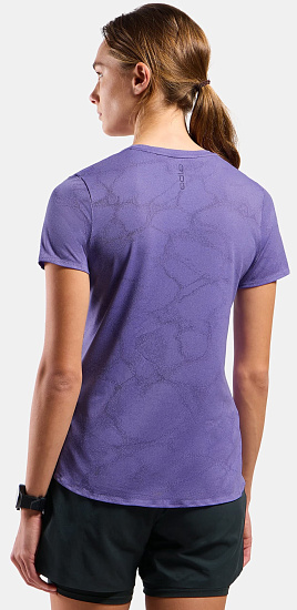 Футболка женская Odlo Zeroweight Engineered Chill-Tec Crew Neck SS Afterparty Melange - Фото 5 большая