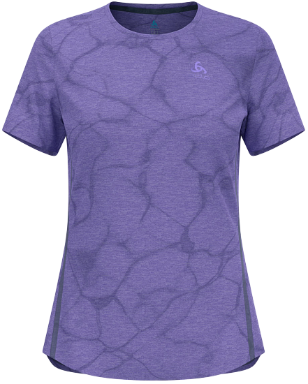 Футболка женская Odlo Zeroweight Engineered Chill-Tec Crew Neck SS Afterparty Melange - Фото 1 большая