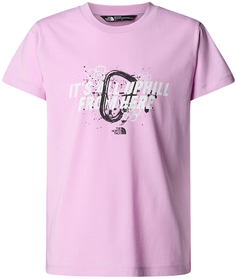 Футболка детская The North Face Graphic Relaxed Cyber Pink - Фото 1 большая