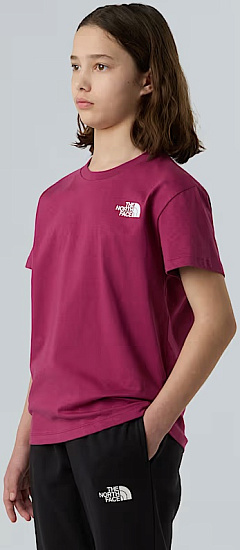 Футболка детская The North Face Box Nse Tek Relaxed Cyber Berry - Фото 2 большая