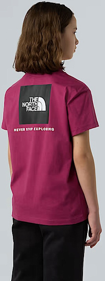 Футболка детская The North Face Box Nse Tek Relaxed Cyber Berry - Фото 3 большая