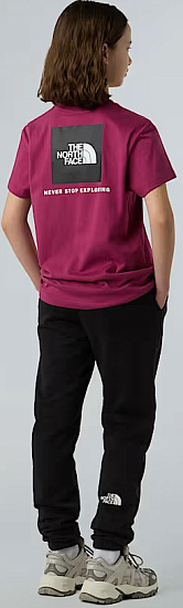 Футболка детская The North Face Box Nse Tek Relaxed Cyber Berry - Фото 4 большая