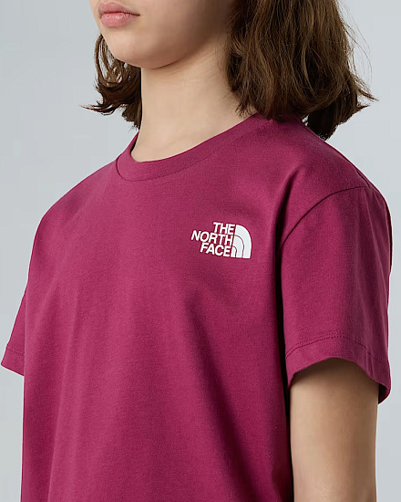 Футболка детская The North Face Box Nse Tek Relaxed Cyber Berry - Фото 5 большая