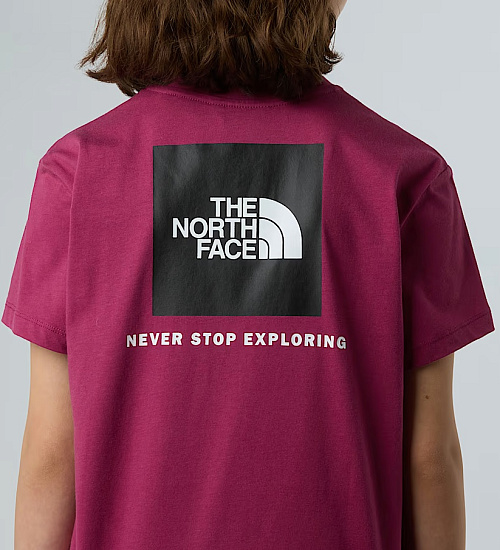 Футболка детская The North Face Box Nse Tek Relaxed Cyber Berry - Фото 6 большая