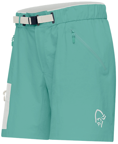 Шорты женские Norrona Falketind Flex1 Light Malachite Green - Фото 2 большая