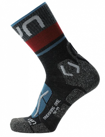 Носки женские UYN Trekking One Merino Anthracite/Blue - Фото 1 большая
