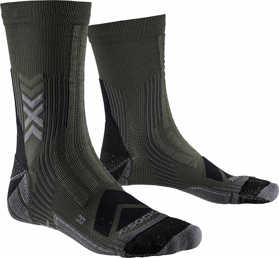 Носки X-Socks Hike Expert Silver Crew Dark Sage/Black - Фото 1 большая