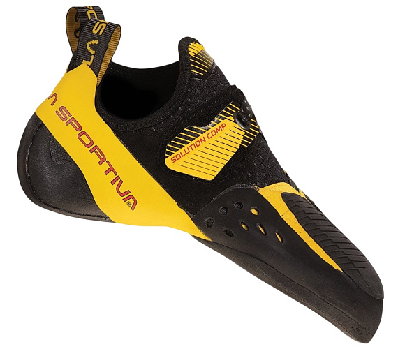 Скальные туфли La Sportiva Solution Comp Black/Yellow - Фото 1 большая