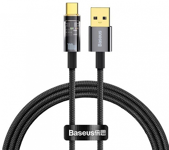 Кабель Baseus Explorer Series CATS000201 1м Black - Фото 1 большая