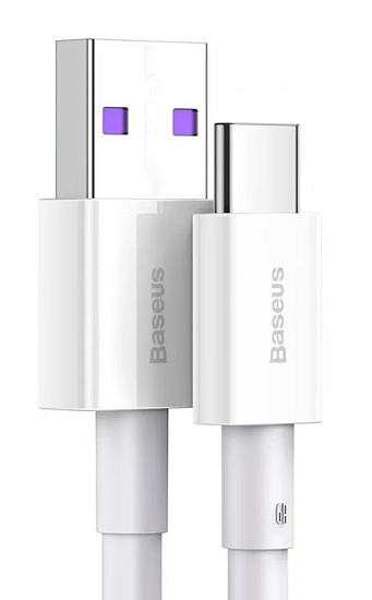 Кабель Baseus USB Type-C Superior Series 1м White - Фото 5 большая