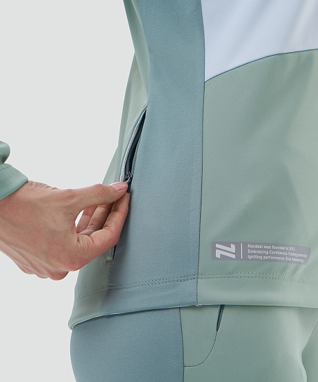 Куртка женская Nordski Pro 2.0 Pearl Blue/Ice Mint - Фото 7 большая