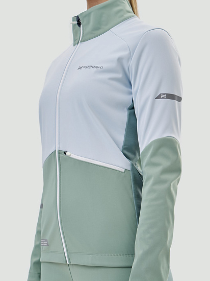 Куртка женская Nordski Pro 2.0 Pearl Blue/Ice Mint - Фото 10 большая