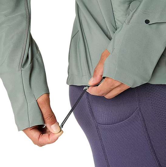 Куртка женская ASICS Road Winter Monument Blue/Indigo Fog - Фото 11 большая