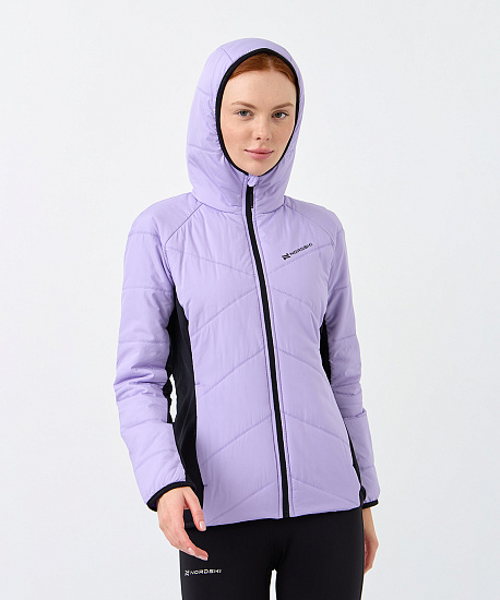 Куртка женская Nordski Hybrid Warm 2.0 Lavender/Black - Фото 8 большая