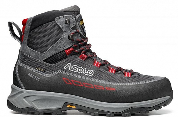 Ботинки мужские Asolo Arctic GV MM Grey/Gunmetal/Red - Фото 1 большая