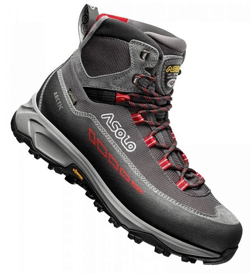 Ботинки мужские Asolo Arctic GV MM Grey/Gunmetal/Red - Фото 3 большая
