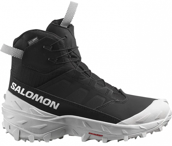 Ботинки мужские Salomon Crosstrak Powder WP Black/Black/White - Фото 1 большая