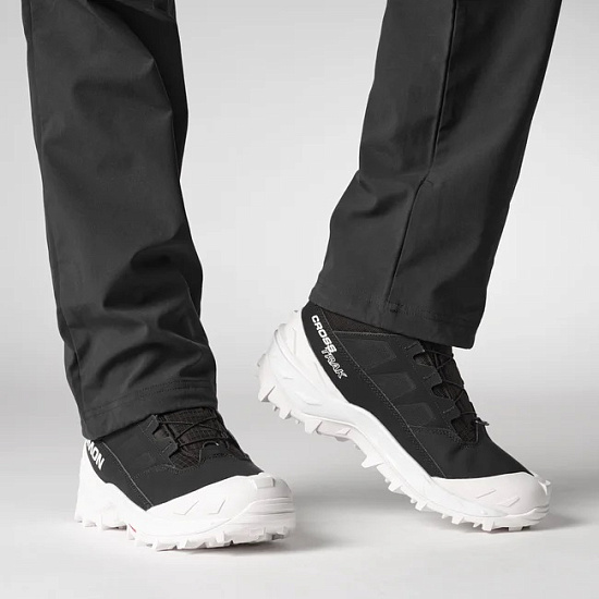 Ботинки мужские Salomon Crosstrak Powder WP Black/Black/White - Фото 6 большая