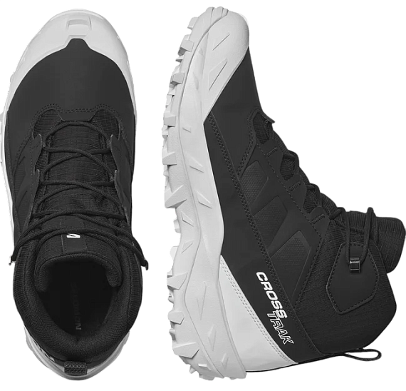 Ботинки мужские Salomon Crosstrak WP Black/Black/White - Фото 2 большая