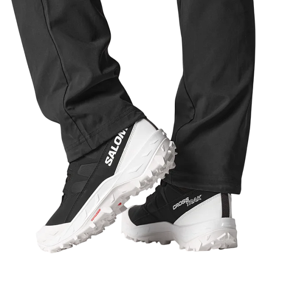 Ботинки мужские Salomon Crosstrak WP Black/Black/White - Фото 7 большая