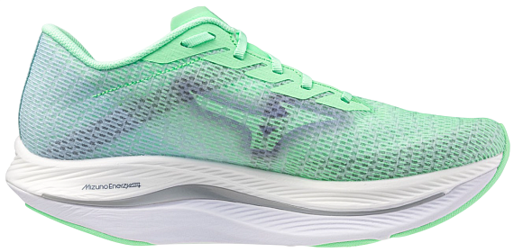 Кроссовки мужские Mizuno Wave Rebellion Flash 2 NeoMint/VintageIndigo/HintMint - Фото 4 большая