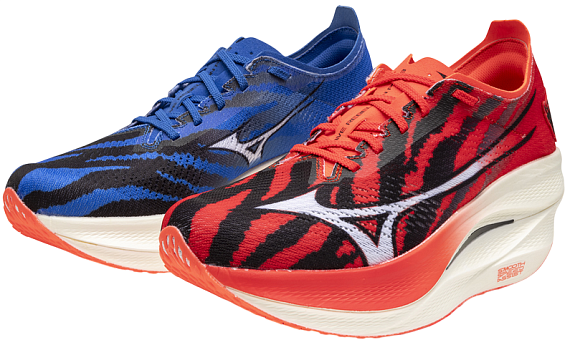 Кроссовки Mizuno Wave Rebellion Pro 3 IgnitionRed/Whte/Basballblu - Фото 3 большая