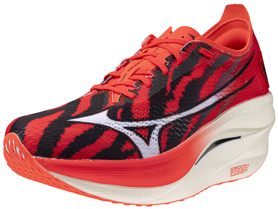 Кроссовки Mizuno Wave Rebellion Pro 3 IgnitionRed/Whte/Basballblu - Фото 6 большая
