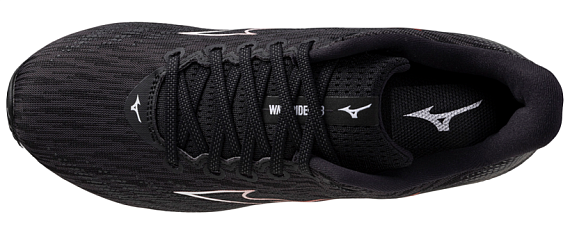 Кроссовки мужские Mizuno Wave Rider 28 Black/White/Evening Primrose - Фото 5 большая