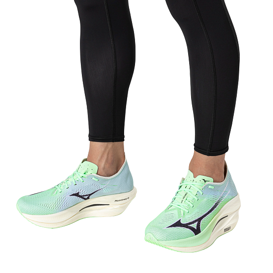 Кроссовки Mizuno Wave Rebellion Pro 3 Neo Mint/Black/Hint of mint - Фото 3 большая