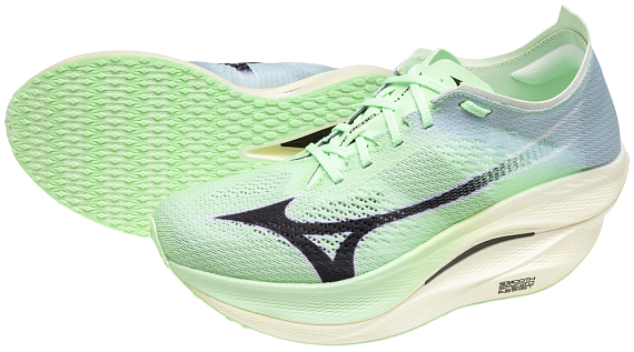 Кроссовки Mizuno Wave Rebellion Pro 3 Neo Mint/Black/Hint of mint - Фото 11 большая