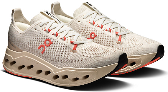 Кроссовки мужские On Cloudsurfer Max Ivory/Salmon - Фото 6 большая