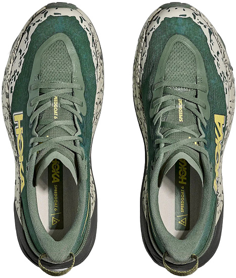 Кроссовки мужские Hoka Speedgoat 6 Wide Fern/Asphalt Grey - Фото 2 большая