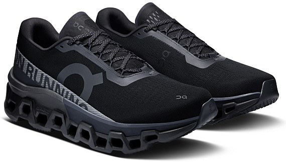 Кроссовки мужские On Cloudmonster 2 Black/Black - Фото 2 большая