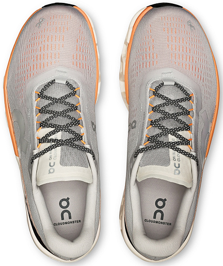 Кроссовки мужские On Cloudmonster 2 Glacier/Tangerine - Фото 6 большая