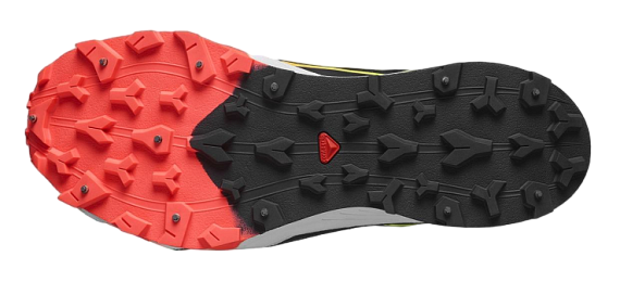 Кроссовки Salomon Winter Cross Spike Black/Neon Flame/Safety Yellow - Фото 4 большая