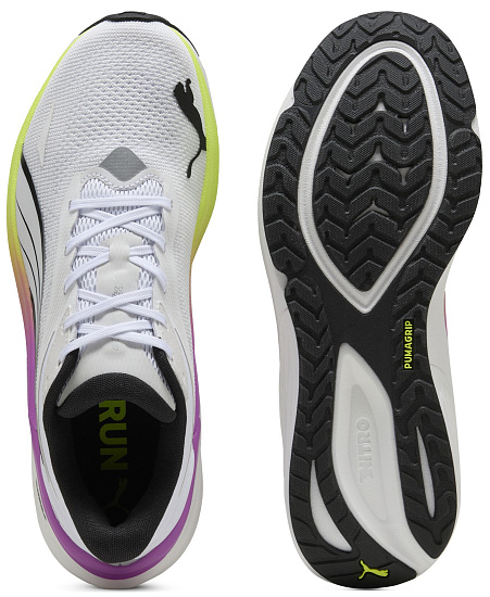 Кроссовки мужские Puma Electrify Nitro 4 White/Pure Magenta/Yellow Alert - Фото 5 большая