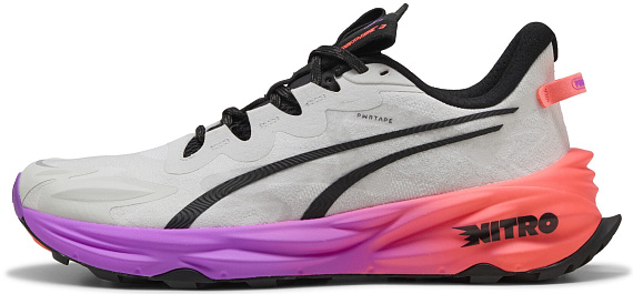 Кроссовки мужские Puma Fast-Trac Nitro 3 Feather Gray/Glowing Red/Pure Magenta - Фото 4 большая
