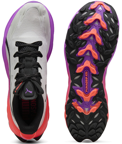 Кроссовки мужские Puma Fast-Trac Nitro 3 Feather Gray/Glowing Red/Pure Magenta - Фото 5 большая