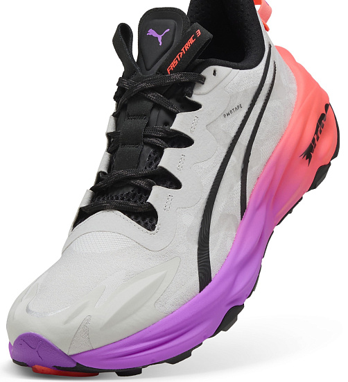 Кроссовки мужские Puma Fast-Trac Nitro 3 Feather Gray/Glowing Red/Pure Magenta - Фото 7 большая