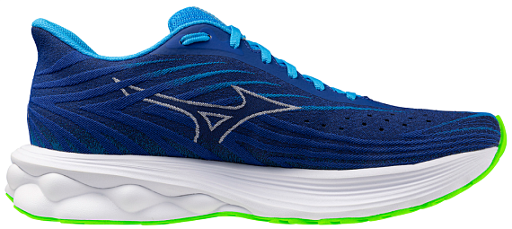 Кроссовки мужские Mizuno Wave Skyrise 6 Reflex Blue C/White/Blue Pace - Фото 2 большая