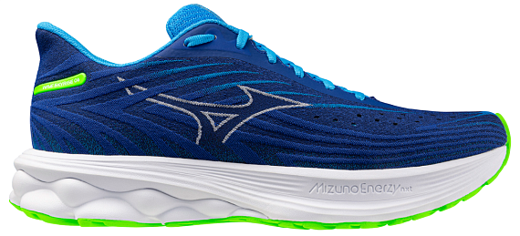 Кроссовки мужские Mizuno Wave Skyrise 6 Reflex Blue C/White/Blue Pace - Фото 1 большая