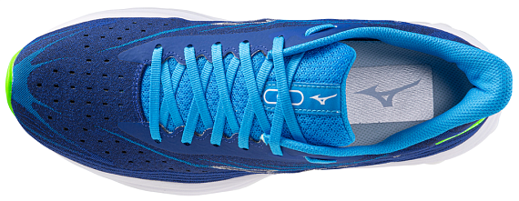 Кроссовки мужские Mizuno Wave Skyrise 6 Reflex Blue C/White/Blue Pace - Фото 4 большая