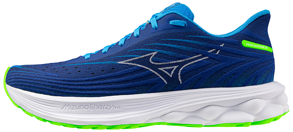 Кроссовки мужские Mizuno Wave Skyrise 6 Reflex Blue C/White/Blue Pace - Фото 6 большая