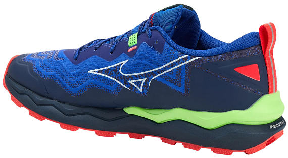 Кроссовки мужские Mizuno Wave Daichi 9 Reflex Blue C/White/Green Geck - Фото 6 большая