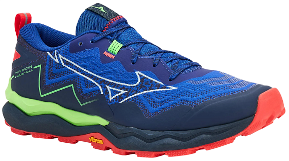 Кроссовки мужские Mizuno Wave Daichi 9 Reflex Blue C/White/Green Geck - Фото 7 большая